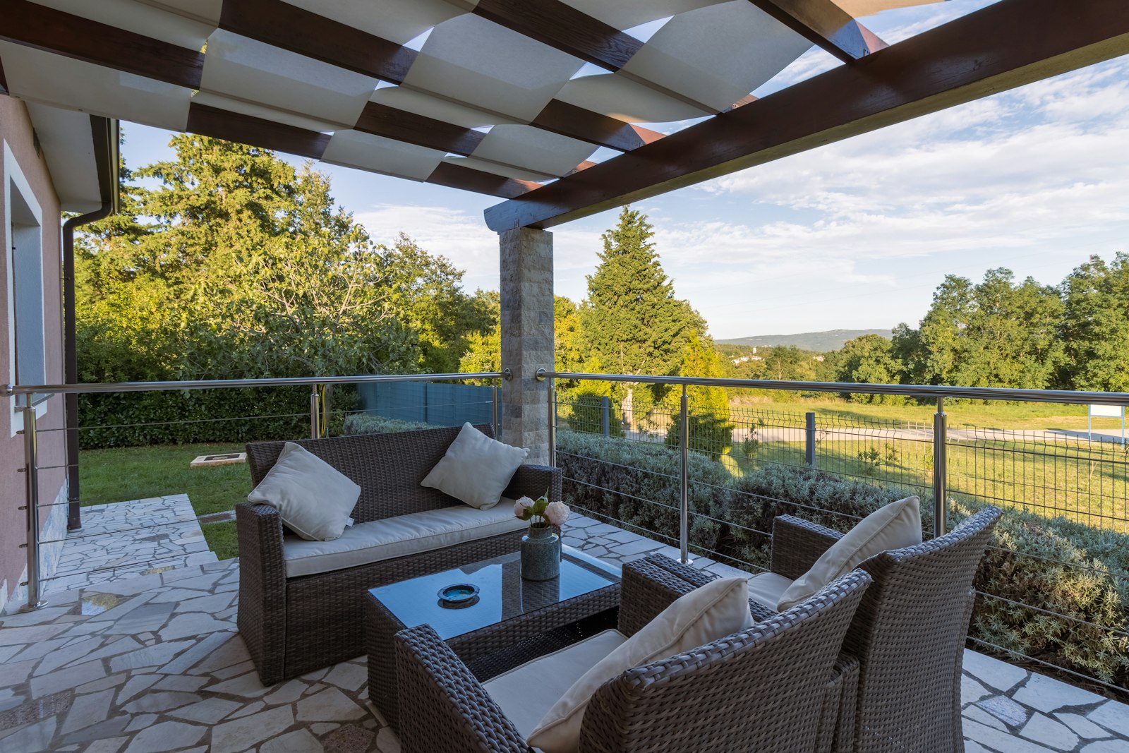 Terras met tegels